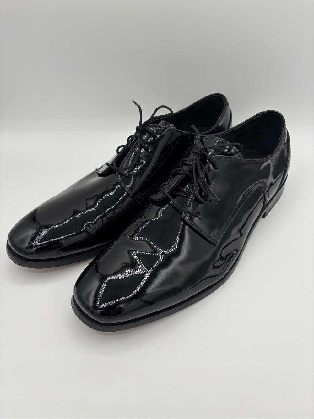 Florsheim Men's Black Patent Leather Derby Dress Shoes 10.5